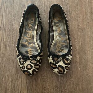 Sam Edelman Felicia Leopard Hair Ballet Flats Size 8